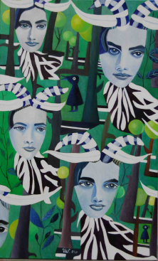 EINE FRAGE DER IDENTITÄT</br >Acryl auf Leinwand, 130 x 80 cm, 2010