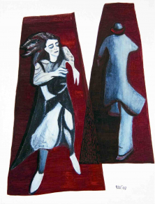 KURZE BEGEGNUNG</br>Mischtechnik auf Leinwand, 80 x 60 cm, 2007