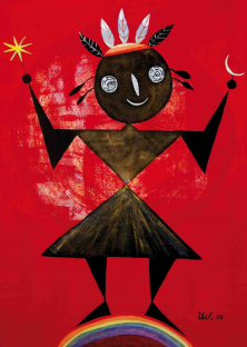 SOMEWHERE OVER THE RAINBOW</br>Mixed media on canvas, 140 x 100 cm, 2008