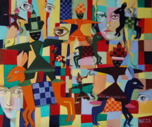 BALANCE VON KONTRASTEN</br >Öl auf Leinwand, 120 x 140 cm, 2020