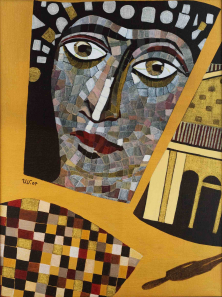 DIE ANKUNFT</br>Mischtechnik auf Leinwand, 80 x 60 cm, 2007