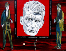 DIE KRAFT DER KREATIVITÄT (PORTRÄT SAMUEL BECKETT)</br >Mischtechnik auf Leinwand, 70 x 90 cm, 2008