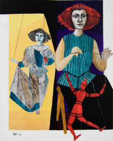 ROLLENTAUSCH</br >Mischtechnik auf Leinwand, 80 x 60 cm, 2007