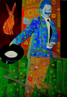 KLEINER ZAUBERER</br>Öl auf Leinwand, 100 x 120 cm, 2010