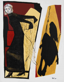 SPURENSUCHE</br >Mischtechnik auf Leinwand, 80 x 60 cm, 2007