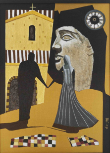 AUSFLUG IN DIE EWIGKEIT</br>Mischtechnik auf Leinwand, 80 x 60 cm, 2007