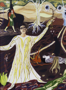 BANN BÖSER GEISTER</br >Mischtechnik auf Papier, 64,5 x 50 cm, 2005