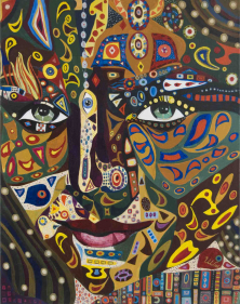 TAUSEND UND EINE NACHT</br>Mischtechnik auf Leinwand, 90 x 70 cm, 2006