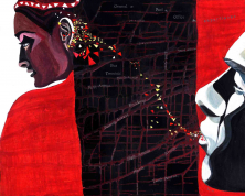 TELEPATHIE</br>Acryl auf Leinwand, 80 x 100 cm, 2004