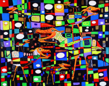 ABRAXAS</br>Acryl auf Leinwand, 80 x 100 cm, 2004