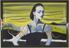 DIE SCHÖNE DES 20. JAHRHUNDERTS (PORTRAIT KATE MOSS)</br >Acryl auf Leinwand, 80 x 100 cm, 2005