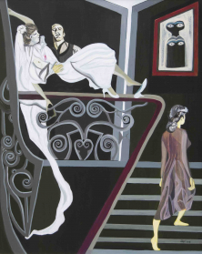 MITWISSERIN</br>Acryl auf Leinwand, 100 x 80 cm, 2004