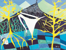 DAS ENDE IST DER ANFANG</br >Mischtechnik auf Papier, 64,5 x 50 cm, 2002