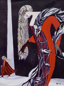 DIE FÜCHSIN</br>Acryl auf Leinwand, 80 x 60 cm, 2003