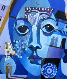RENDEZVOUS IN RAVENNA</br>Öl auf Leinwand, 140 x 120 cm, 2022