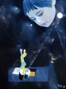TRAUMTHEATER (PORTRÄT ALEXANDER)</br >Öl auf Leinwand, 80 x 60 cm, 2010