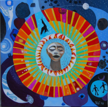 COSMIC RESONANCE</br >Öl auf Leinwand, 100 x 100 cm, 2021