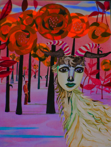 ESTRANGEMENT</br>Mischtechnik auf Papier, 65 x 50 cm, 2002