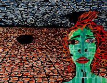UNREPARIERBAR</br >Acryl auf Papier, 50 x 64,5 cm, 1980