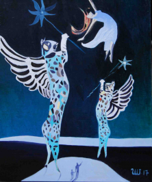 STERNE ANZÜNDEN</br>Öl auf Leinwand, 120 x 100 cm, 2017