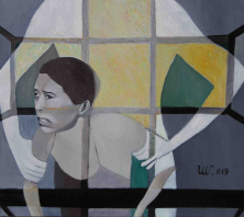 DAS KREUZ DES MISSBRAUCHS</br >Öl auf Leinwand, 80 x 90 cm, 2019
