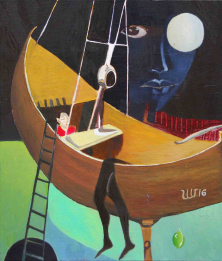 DR. FREUD´S COUCH</br >Öl auf Leinwand, 80 x 60 cm, 2016