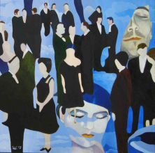 BLAUE STUNDE</br >Öl auf Leinwand, 150 x 150 cm, 2013