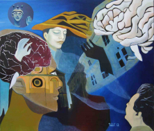 KEIN MOND HEUT NACHT</br >Öl auf Leinwand, 120 x 140 cm, 2012