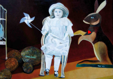 HARE IN LOVE</br >Oil on canvas, 100 x 140 cm, 2008