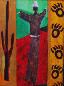 TANZENDER SCHAMANE</br >Mischtechnik auf Leinwand, 80 x 60 cm, 2008