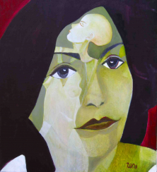 DAS WISSEN UM EINEN LETZTEN VORHANG</br >Öl auf Leinwand, 100 x 90 cm, 2018