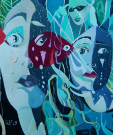UNDINES LIED</br>Öl auf Leinwand, 140 x 120 cm, 2019