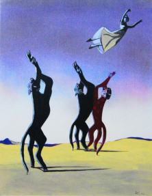 SUMMERSAULTS</br >Mischtechnik auf Papier, 65 x 50 cm, 2002