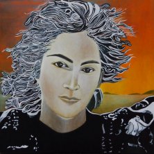 PORTRAIT EINER JUNGEN DAME</br >Öl auf Leinwand, 90 x 90 cm, 2011