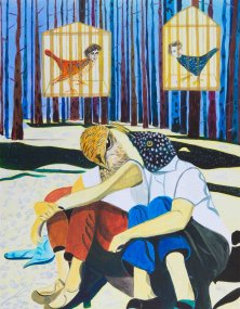 METAMORPHOSIS I</br>Mixed media on paper, 64,5 x 50 cm, 2004