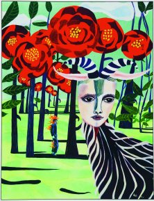 A NEVER PROMISED ROSEGARDEN</br>Mixed media on paper, 64,5 x 50 cm, 2005