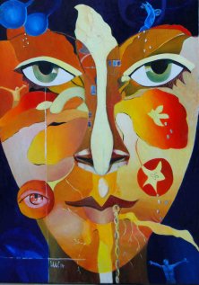 FLIEGE BEI RAUMEM WIND</br>Öl auf Leinwand, 140 x 100 cm, 2014
